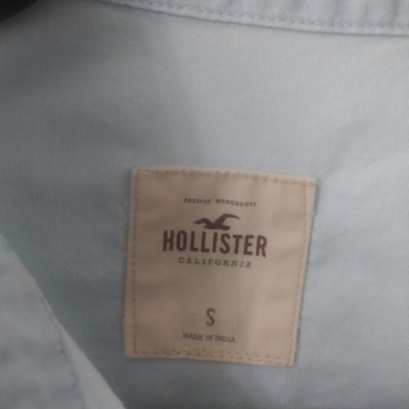 ❤Hollister Beaded Collar Light Denim Top Size S - Picture 4 of 15